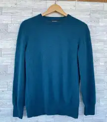 NAADAM TEAL CASHMERE CREW NECK SWEATER SIZE MEDIUM