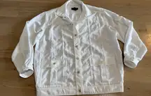 Mureli lightweight white windowpane jacket size medium