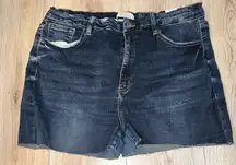 Kancan Kurvy Dark Blue Denim Shorts Jean cut off