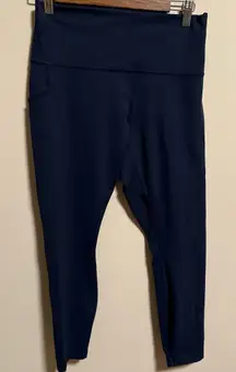 Lululemon Wunder Train Contour Fit High-Rise Tight Pockets 25" True Navy Size 10