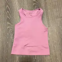 Abercrombie YPB Seamless Ribbed Scuba Tank Size XS Pink Activewear Athleisure