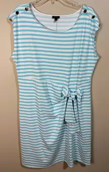 Talbots Jersey Bella Dress Daylight Stripe Size XL NWT