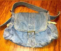 Vintage 2004 denim large messenger bag, BoHo, rare