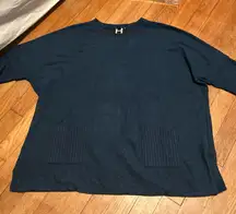 H by Bordeaux Blue Crew Neck Sweater‎