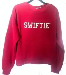 Taylor Swift Large Swiftie Red Crewneck Sweatshirt Official Merch