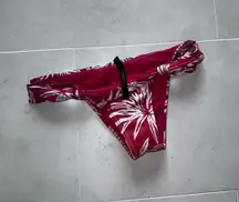 Red bikini bottom with palm trees