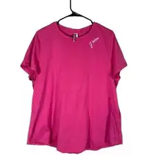 Banana Republic Pink Short Sleeve Jadore Supima Cotton T-Shirt Women Sz XL