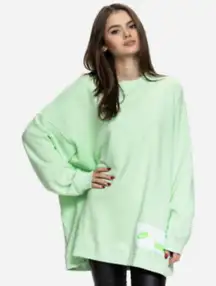 Nike Green Fleece‎ Sweatshirt Oversized Comfort XS