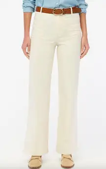 J.Crew Lizzie High Rise Patch Pocket Wide Leg Pant Classic Natural US 32 NWT