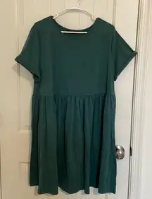 NWOT‎ SHEIN women’s dark green curve loose relaxed casual tshirt dress 2XL