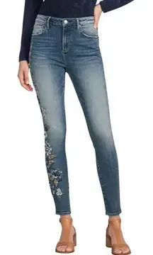 Driftwood Bluebell Fleur Jackie Floral High Rise Skinny Jean Size W32/L28 NWT