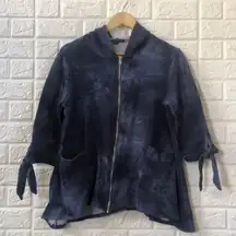 For‎ Cynthia hoodie zip up sweatshirt terry tie dye