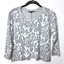 Truly Madly Deeply Rosette Burnout Terry Top Size Small