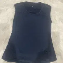 Athleta  | Chi Muscle Tank Blue Stripe | Navy | XS