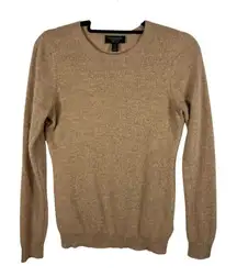 Charter Club 100% Cashmere Sweater Tan‎ Womens Size S Crewneck Pullover Neutral