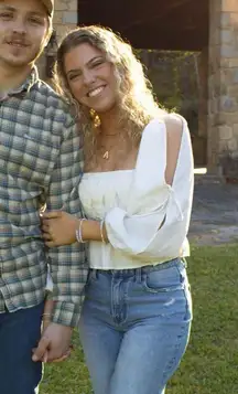 These Three Boutique white top