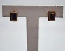 Roman Tiger's Eye Stone Stud Earrings