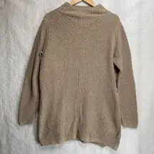 L.L. Bean Size XL Beige 100% Cotton Chunky Knit Sweater Cozy Minimalist Tunic