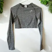 Gymshark  Vital Seamless Grey Crop Top Medium