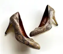 Banana Republic‎ Women Size 9 Brown Black Reptile Snake Pattern Round Toe…