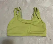 Neon Yellow Sport Bra Size 6