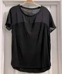 Tahari Women’s Black Sheer Blouse Size Medium