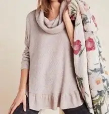 ruffle cowl neck sweater 