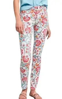 Anthropologie Pilcro and the Letterpress Mid Rise Floral Skinny Jeans Size 28