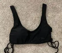 Hollister Swim Black Scoop Lace Up Side Tie Bikini Top, L