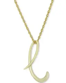 Giani Bernini Script Initial L Sterling Silver Necklace in Gold-Tone MSRP $75 NW