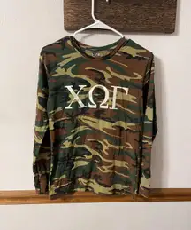 Chi Omega Gamma Camo Long Sleeve