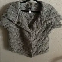 GAP Gray Cable Knit Poncho