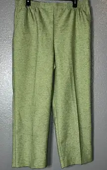 Womens Alfred Dunner Dress Pants Pull On Pockets Green Size 14 (32Wx27L)