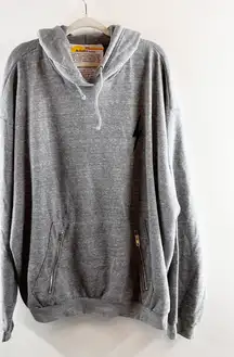 Aviator Nation Lightning Bolt Pullover Zip Pocket Hoodie Sweatshirt Gray XXL