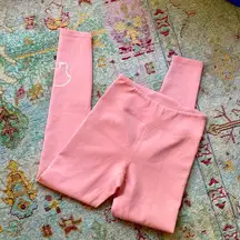 Ivory Ella Pink Elephant Logo Leggings Size Medium 7/8 Length 27.5" Inseam