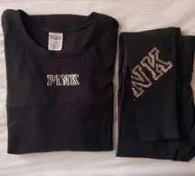 PINK VS Black Sequin Set