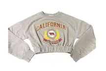 Derek Heart California Golden State cropped lightweight sweatshirt size Small