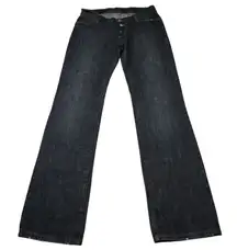 READ Alexander Mcqueen Low Rise Straight Leg Button Fly Jeans Black Faded