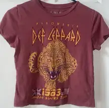 Def Leppard  pyromania Tour 1983 graphic Tee XS