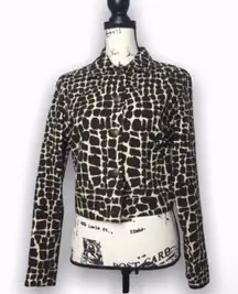 Isaac Mizrahi giraffe print jacket