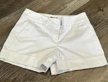 New‎ York & Company White Cuffed Shorts Size 5