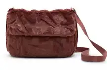 Nike Sportswear Futura 365 Faux Fur Crossbody Bag-Maroon Size Small NWT