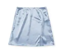 🆕Satin Side Zip Blue Mini Skirt