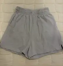 Light purple sweatpant shorts 