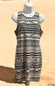 Iris tribal print body con