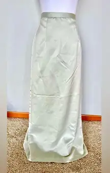 Elegant Vintage Seafoam Satin Maxi Skirt | Size 10 | EUC | Lined
