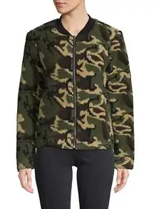 Sanctuary NWOT  Camo Sherpa Bomber Jacket