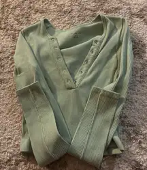 Urban Outfitters Mint Green Ribbed Top
