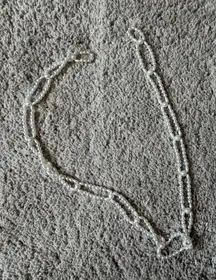 Double Strand Faux Pearl Necklace Layered Choker Elegant Bridal Jewelry