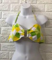 Hillard &‎ Hanson lime yellow bikini top